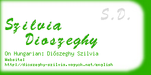 szilvia dioszeghy business card